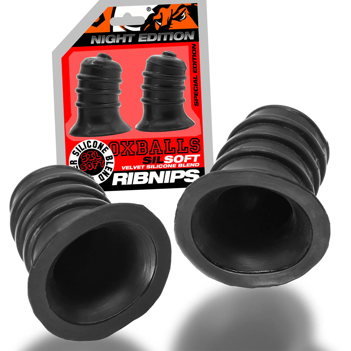 Oxballs RibNips Curved Springy Ribbed Nipple Suckers