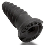 Oxballs Screwd Hole Screwd-In Open Tip Sleeve, Black, Product Image, Top Left Diagonal