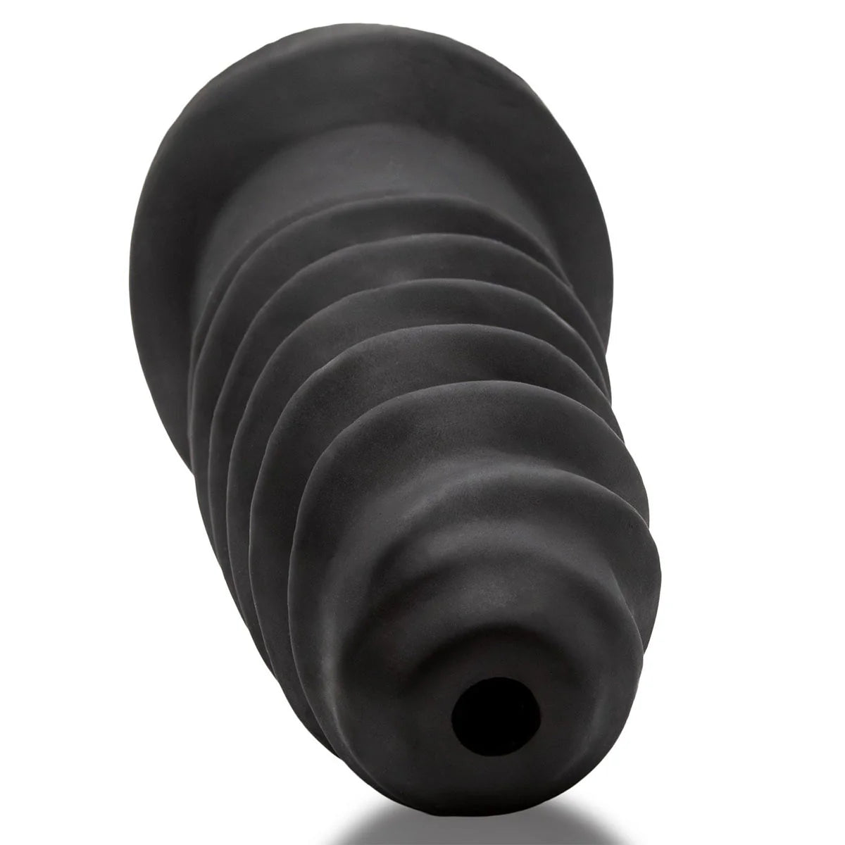 Oxballs Screwd Hole Screwd-In Open Tip Sleeve, Black, Product Image, Texture Details