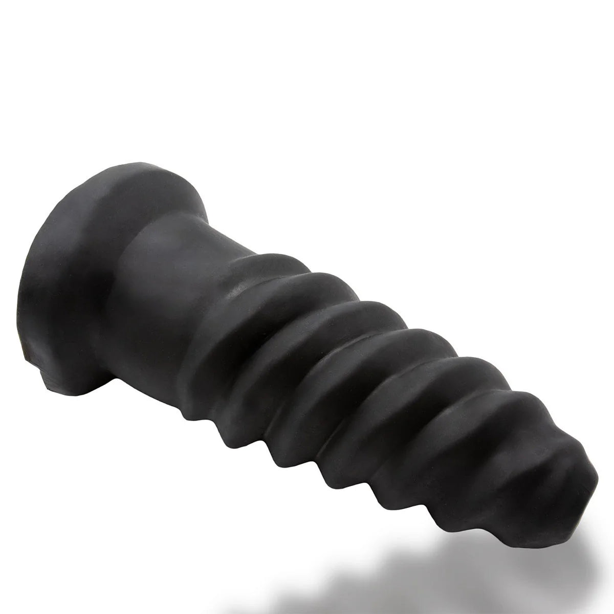 Oxballs Screwd Hole Screwd-In Open Tip Sleeve, Black, Product Image, Bottom Right Diagonal