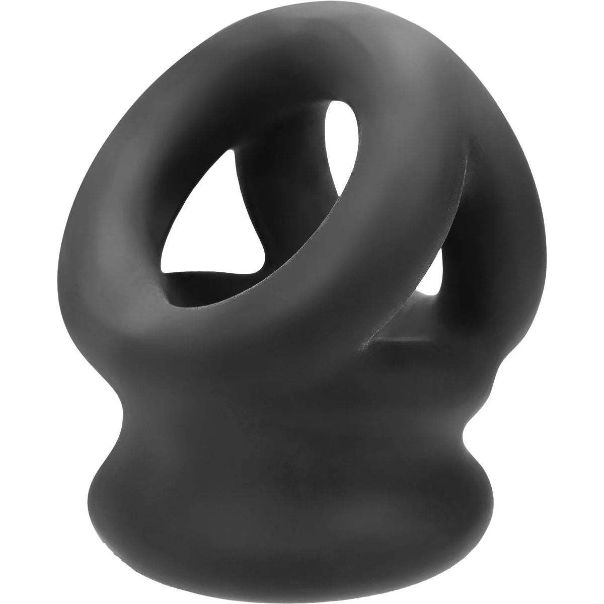 Oxballs Tri-Squeeze 3-Ring Ballstretching Sling, Black Ice, Product Image, Front RIght Angle