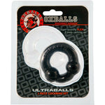 Oxballs Ultraballs 2-Piece Cock Rings, Clear & Black, Product Package, Front