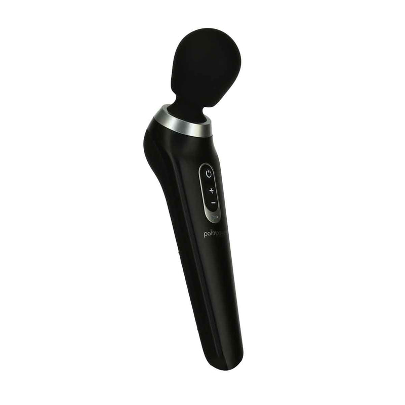 PalmPower Extreme Wand Vibrator, Black, Product Image, Front Angle