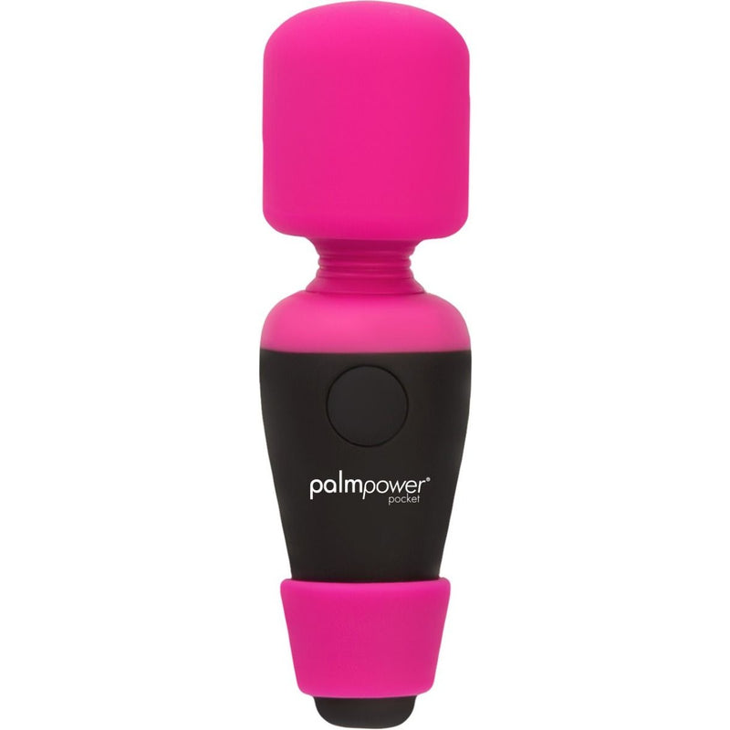 PalmPower Pocket Mini Wand Vibrator, Fuchsia, Product Image