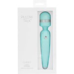 Pillow Talk Cheeky Wand Vibrator, Teal, Product Box, Front View