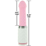 Pillow Talk Feisty Thrusting Vibrator, Pink, Product Measurements