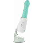 Pillow Talk Feisty Thrusting Vibrator, Teal, Product on Mount