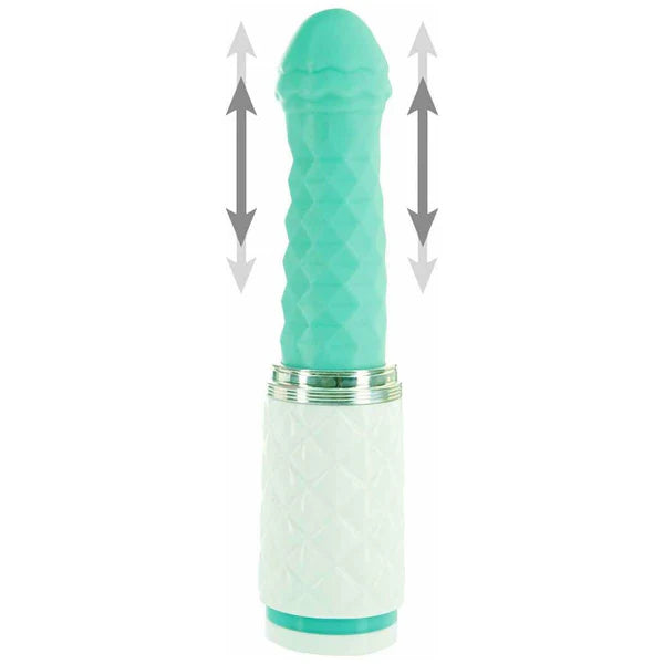 Pillow Talk Feisty Thrusting Vibrator, Teal, Thrusting Effects