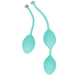 Pillow Talk Frisky Kegel Balls, Teal, Product Image, Front