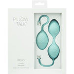 Pillow Talk Frisky Kegel Balls, Teal, Product Box, Front