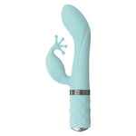 Pillow Talk Kinky Rabbit Vibrator, Teal, Product Image