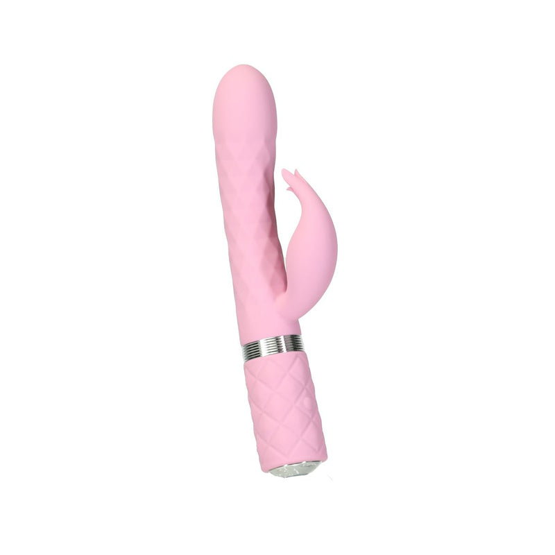 Pillow Talk Lively Rabbit Vibrator, Pink, Product Image, Front Angle