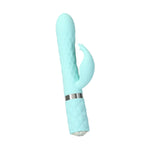 Pillow Talk Lively Rabbit Vibrator, Teal, Product Image, Front Angle