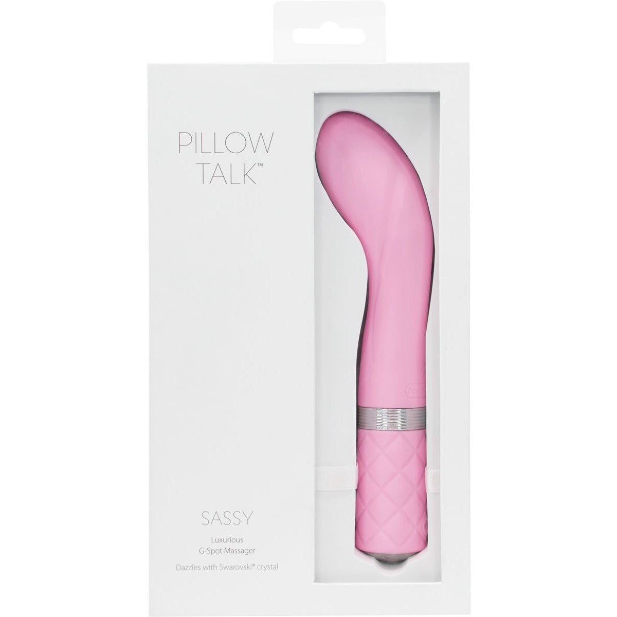 Pillow Talk Sassy G-Spot Vibrator, Pink, Product Box, Front View