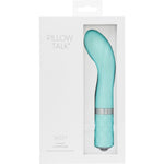 Pillow Talk Sassy G-Spot Vibrator, Teal, Product Box, Front View