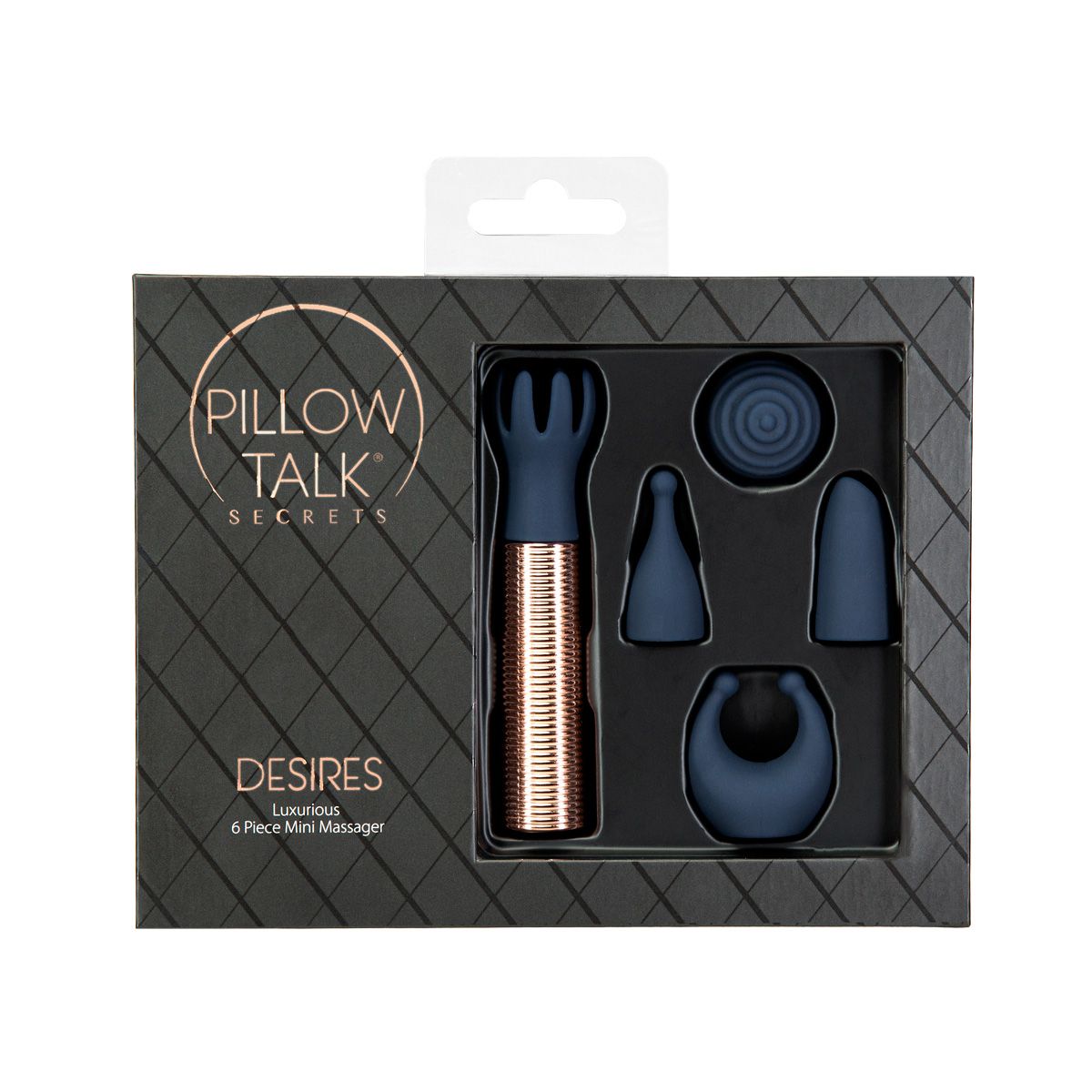 Pillow Talk Secrets Desires 6-Piece Vibrator Set, Product Box, Front