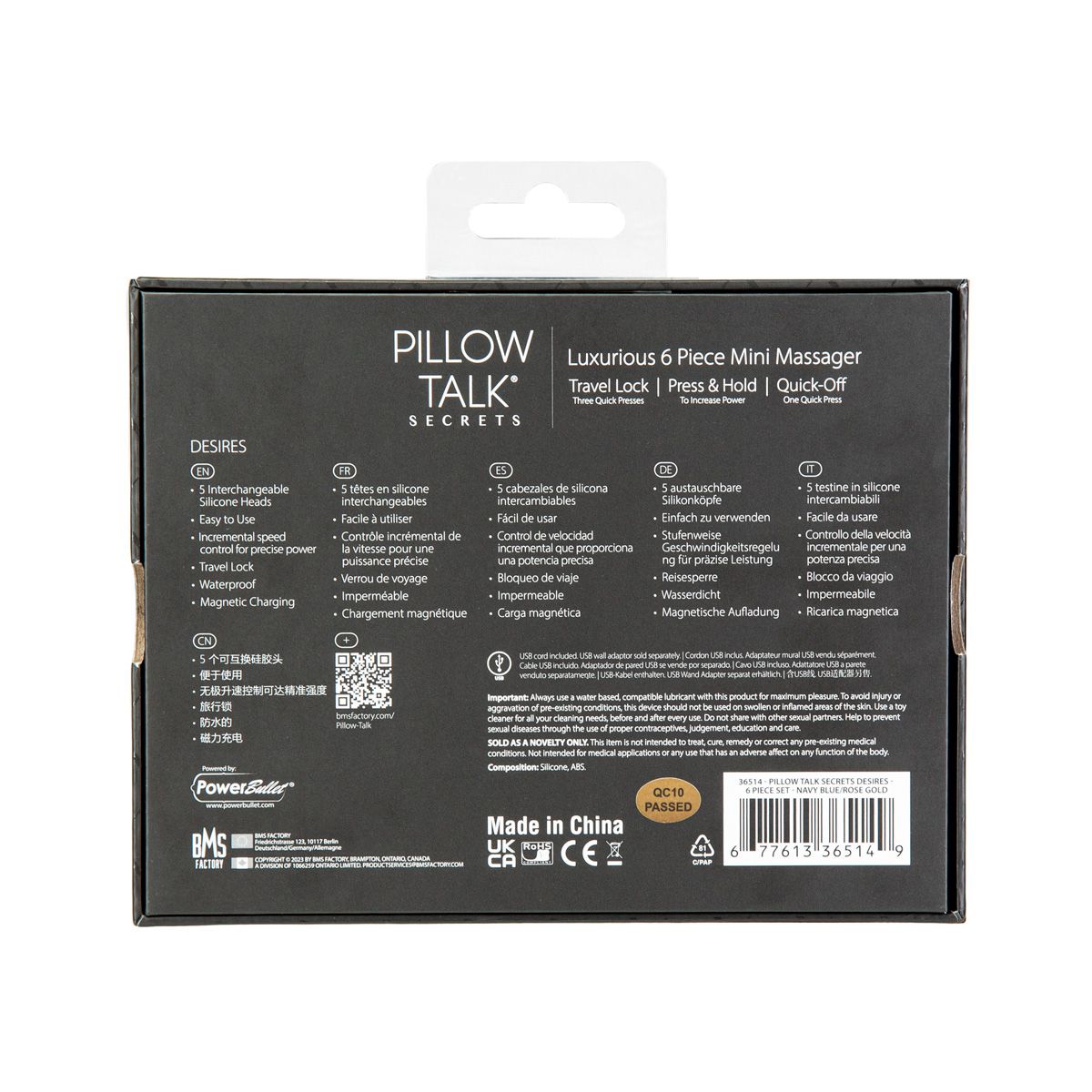 Pillow Talk Secrets Desires 6-Piece Vibrator Set