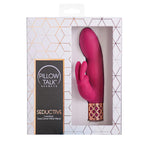 Pillow Talk Secrets Seductive Come Hither Rabbit Vibrator, Fuchsia, Product Box, Front