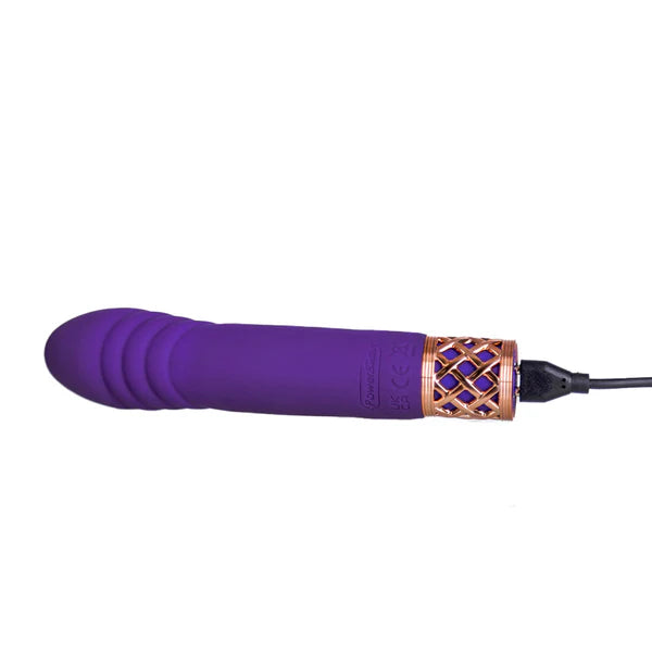 Pillow Talk Secrets Sensual Luxurious Thrusting Rabbit Vibrator, Purple, USB Rechargeable