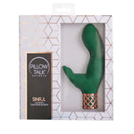 Pillow Talk Secrets Sinful Luxurious Dual Vibrator, Green, Product Box, Front