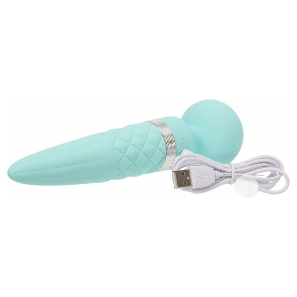 Pillow Talk Sultry Dual Ended Warming Massager, Teal, USB Rechargeable