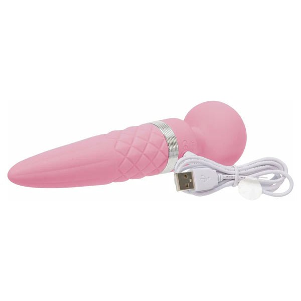 Pillow Talk Sultry Massage Wand Vibrator, Pink, USB Rechargeable