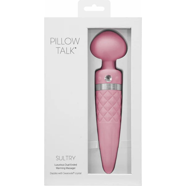 Pillow Talk Sultry Massage Wand Vibrator, Pink, Product Package, Front
