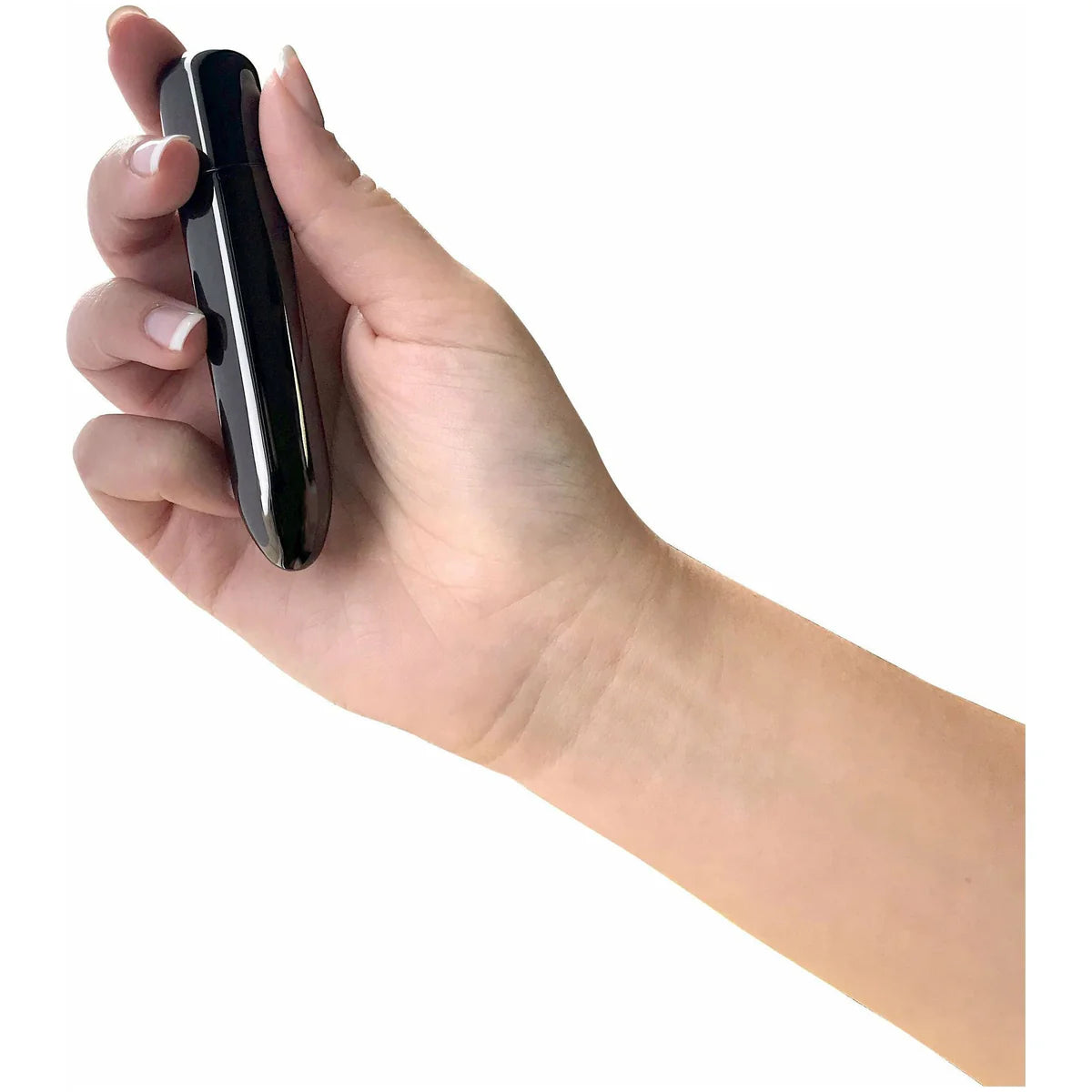 PowerBullet Bullet Point Vibrator, Black, Bullet Vibrator in Right Hand