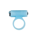 Power Bullet Cosmic Ring Rechargeable Vibrating Cock Ring, Blue, Product Image, Back