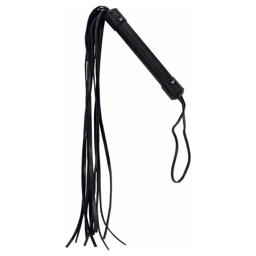 Punishment Black Leather Flogger