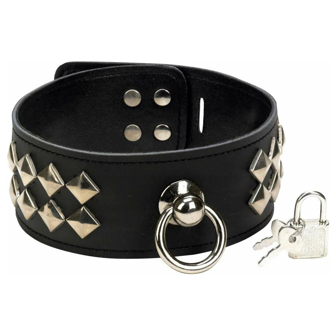 Punishment Black Studded Collar, Product Image, Front