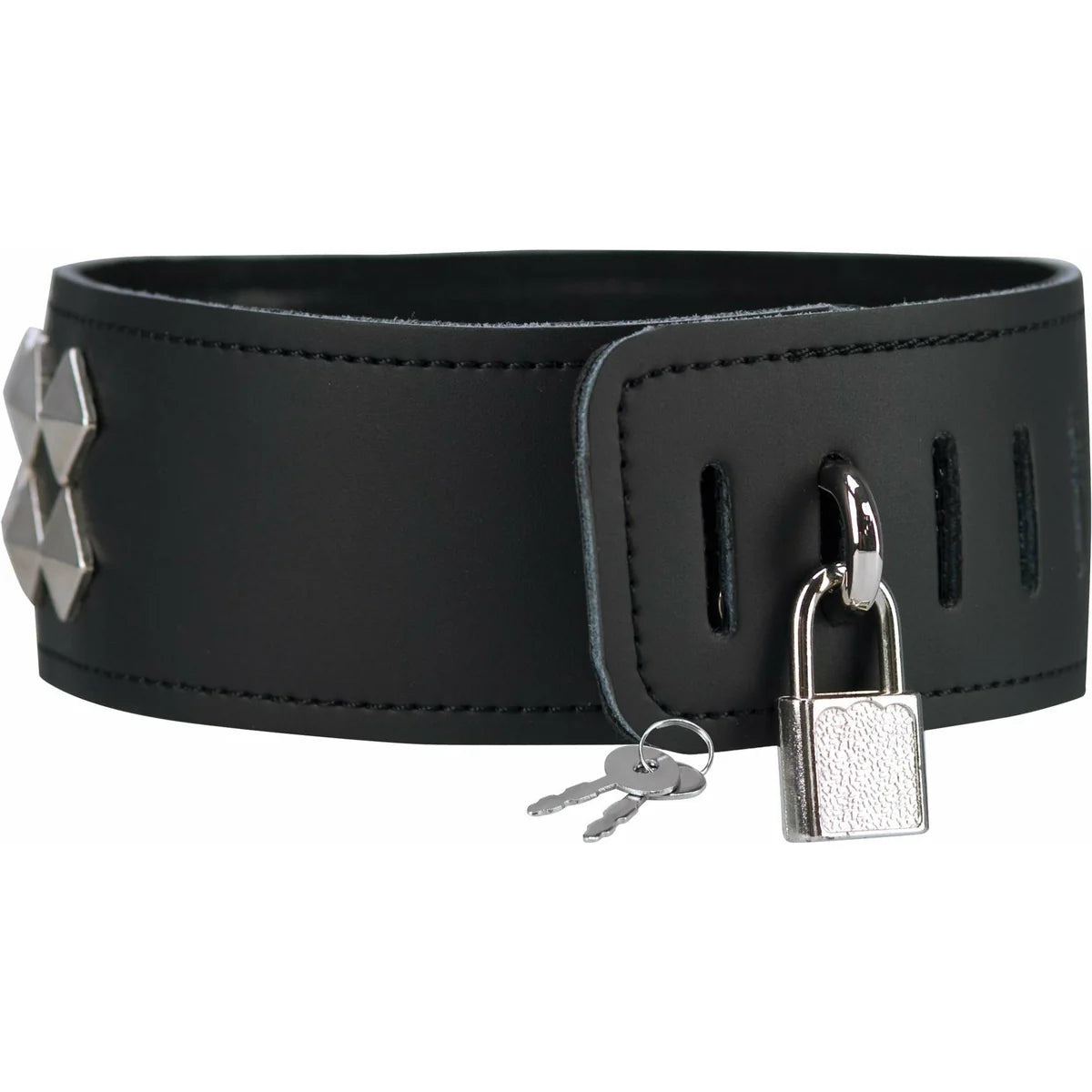 Punishment Black Studded Collar, Product Image, Back