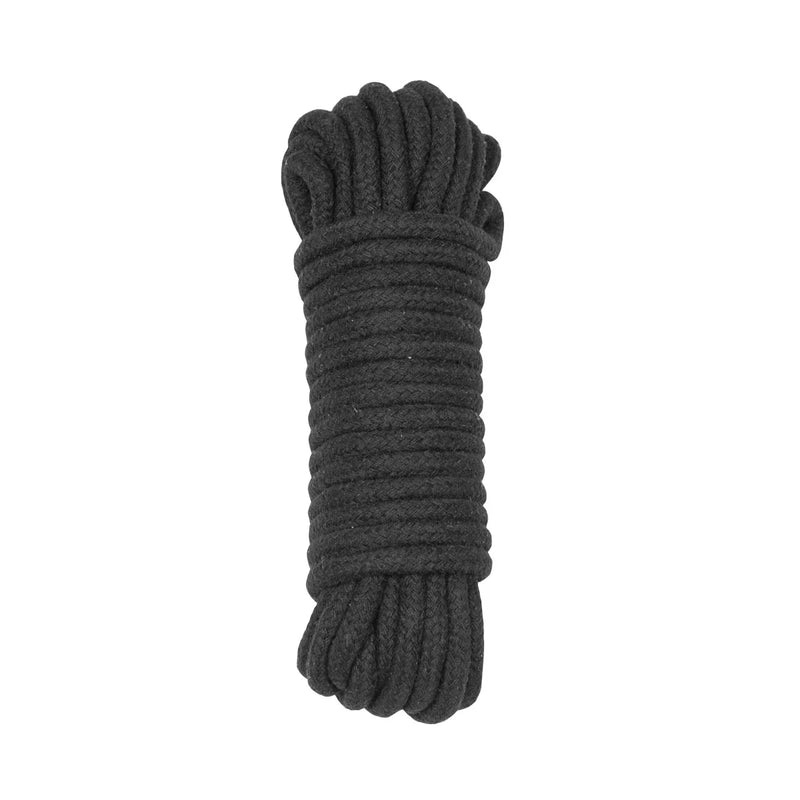 Punishment Bondage Rope, Black, Product Image, Up Right