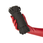 Punishment Bondage Rope, Black, Product Image, In Hand