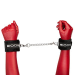 Punishment Crystal Detail Handcuffs, Product on Wrists