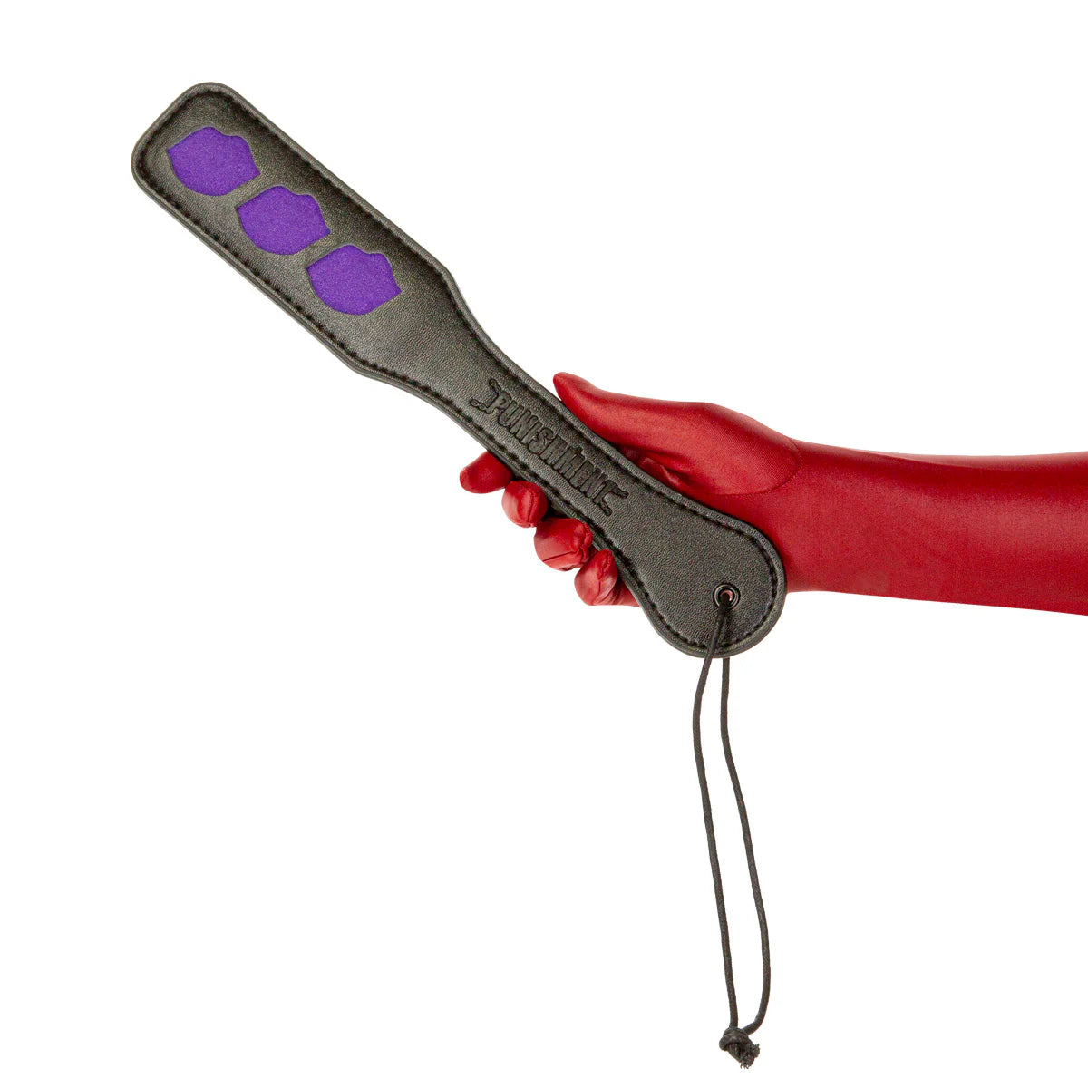 Punishment Purple Lips Paddle, Product in Hand
