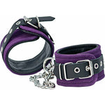 Punishment Purple Suede Ankle Cuffs, Product Image, Left Cuff on Side