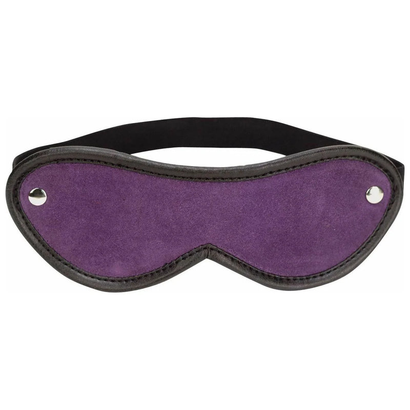 Punishment Purple Suede Bondage Mask, Product Image, Front View