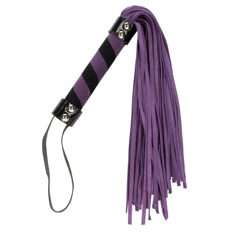 Punishment Purple Suede Large Bondage Flogger, Product Image