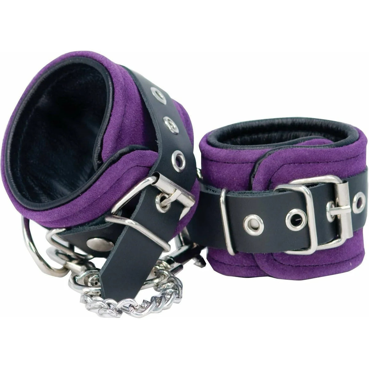 Punishment Purple Suede Wrist Cuffs