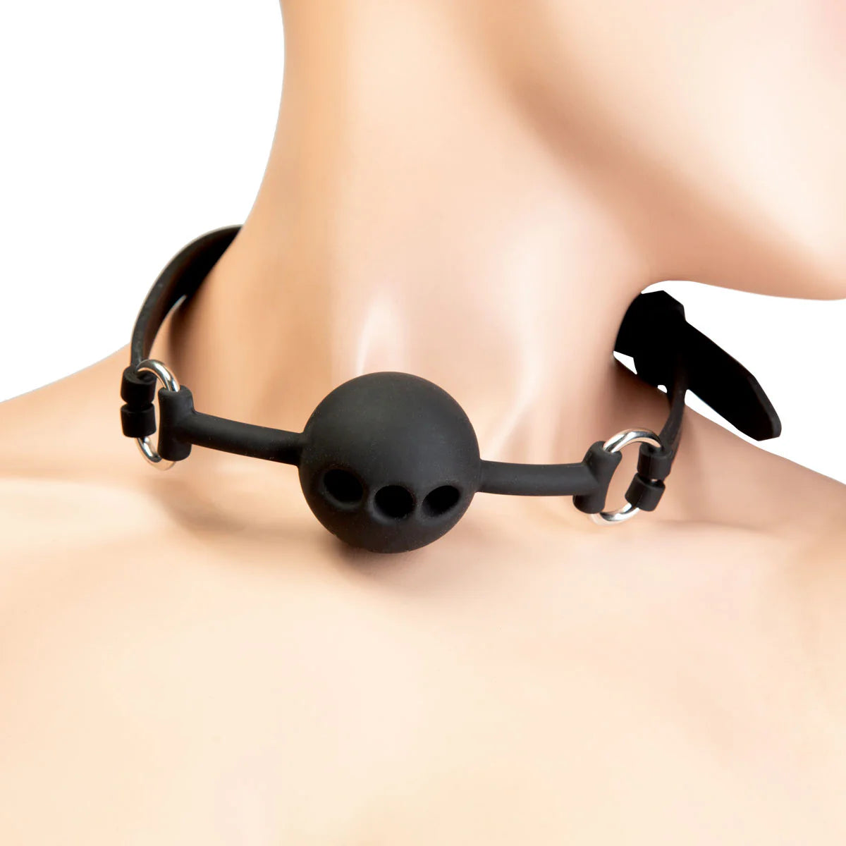 Punishment Silicone Ball Gag, Product on Manequin