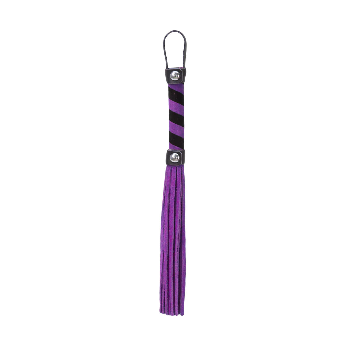 Punishment Small Suede Bondage Flogger, Purple, Product Image