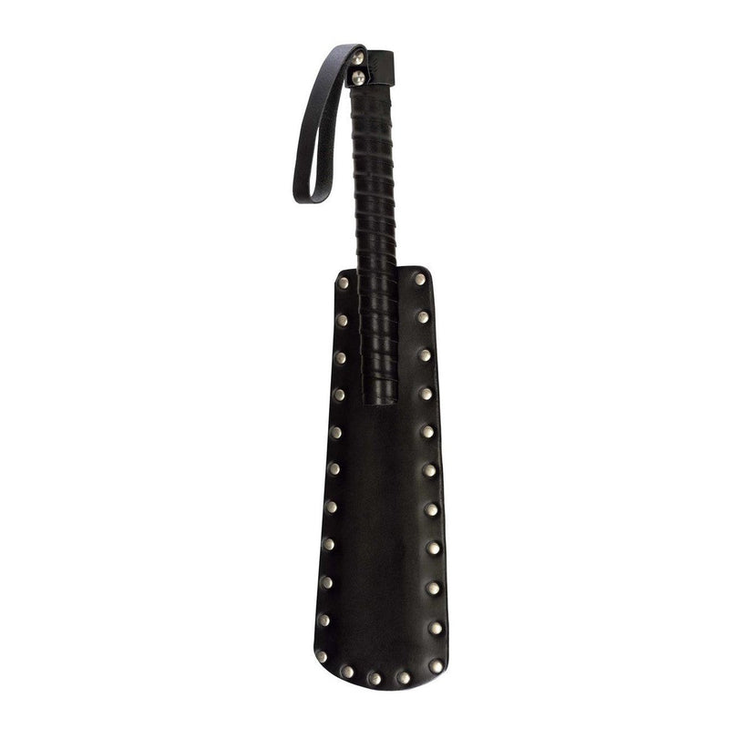 Punishment Studded Square Bondage Paddle, Black, Product Image