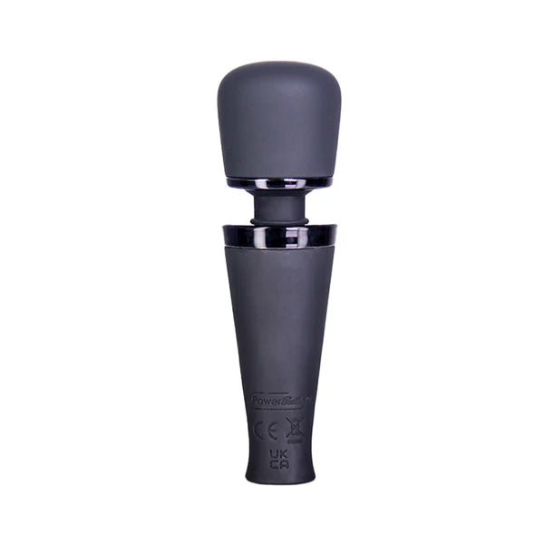 Pure Love Black Tie Affair Bowtie Mini Wand Vibrator, Black, Product Image, Back