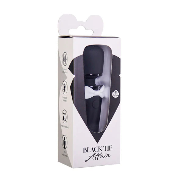 Pure Love Black Tie Affair Bowtie Mini Wand Vibrator