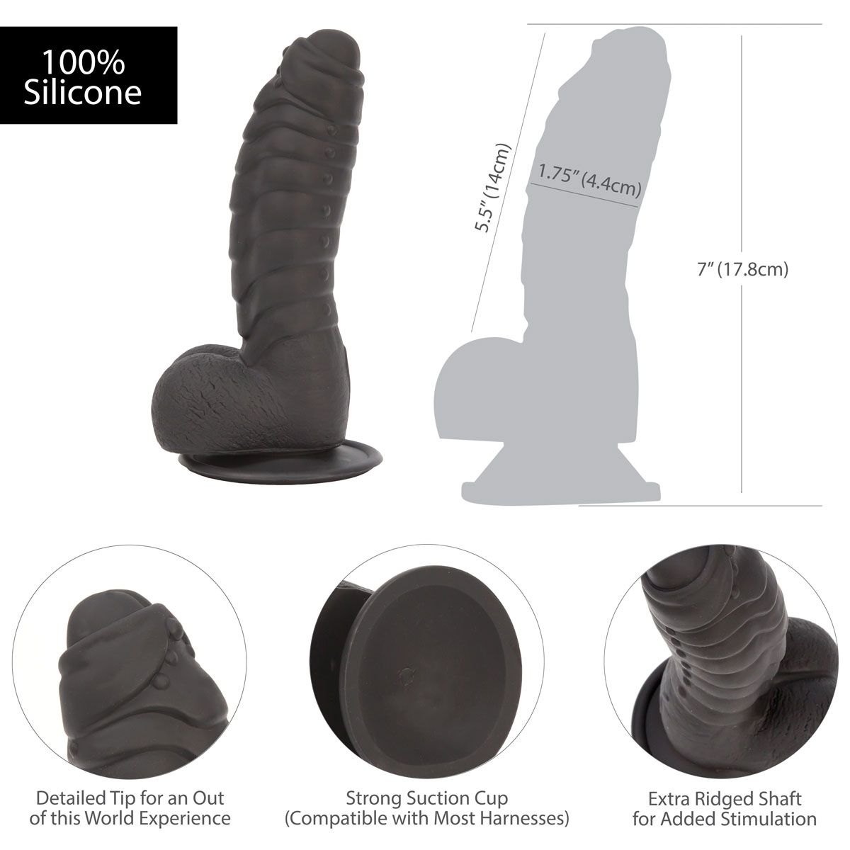 Pure Love Fantasy 7-Inch Silicone Dildo