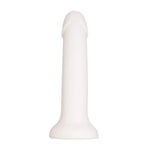 Pure Love Liquid Silicone Curved Dildo, White, Product Image, Back