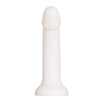 Pure Love Liquid Silicone Curved Dildo, White, Product Image, Front