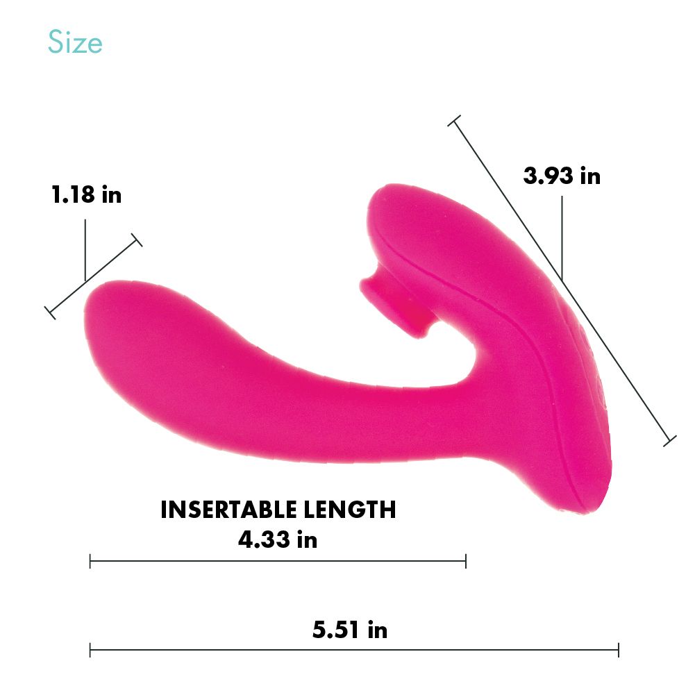 Pure Love Pulsating Vibrator, Product Measurements