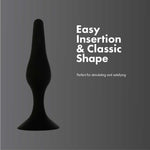 Pure Love Silicone Butt Plug, Black, Butt Plug Features